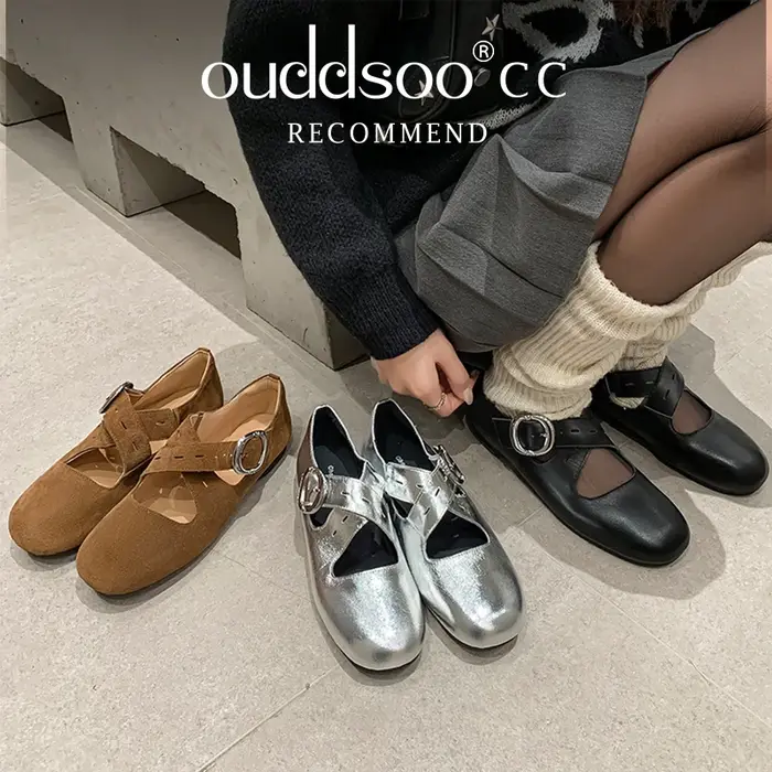 Ods femmes chaussures plates bout rond luxe peu profond baskets mode boucle sangle mocassins
