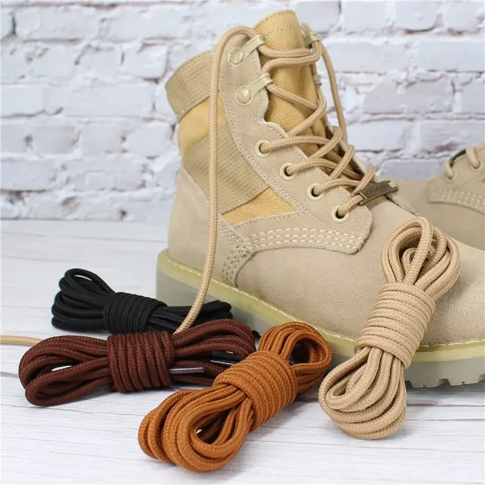 Lacets Lumineux Ronds en Polyester, Solide, Classique, Décontracté, Bottes de dehors, Baskets, Chaus