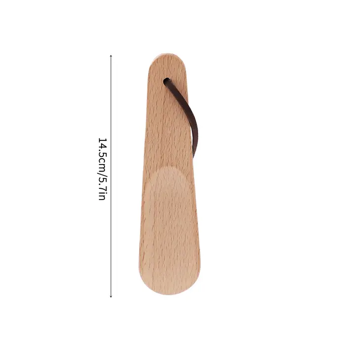 Mini chausse-pied en bois de hêtre de 14,5 cm – Aide à chaussures de voyage portable pour les voyages d'affaires et utilisation en déplacement