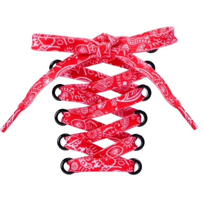 Lacets de sport fleur de cajou AF1 lacets de chaussures en toile noir et blanc couleur Ins tendance