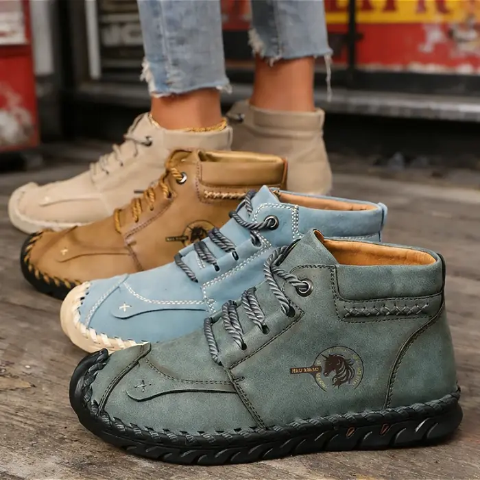 Ashion baskets à la main en cuir chaussures pour femmes mi-haut femmes chaussures plates décontractées nouvelles chaussures de créateur Mujer Zapatos Chaussure Femme