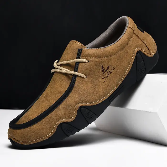 Nouvelle mode baskets femmes à la main en cuir décontracté