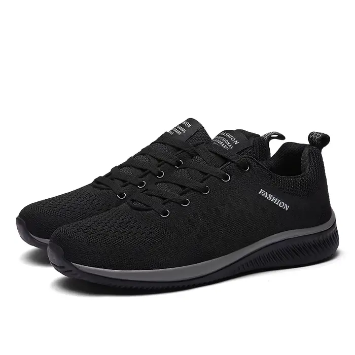 Chaussures de course en tricot pour hommes, baskets décontractées, sports respirants, course athléti