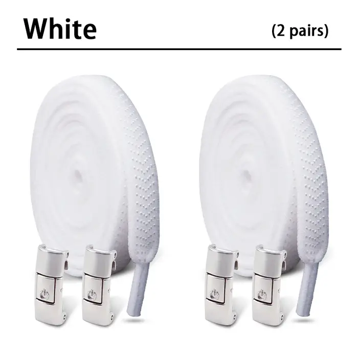 2 paires de lacets de chaussures sans cravate, lacets élastiques, baskets de Tennis pour enfants et 
