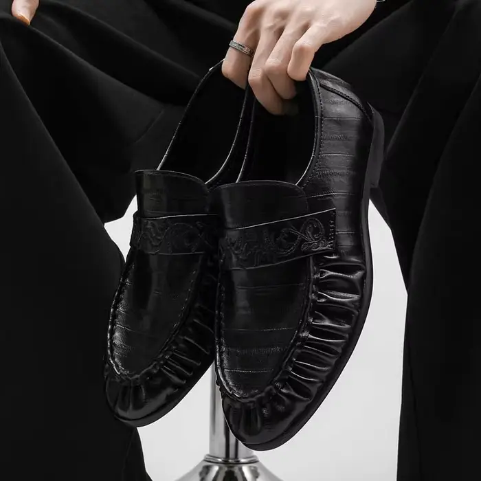 Chaussures Derby Noires pour Hommes – Style Décontracté et Professionnel