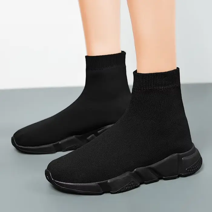Baskets montantes noires classiques pour hommes