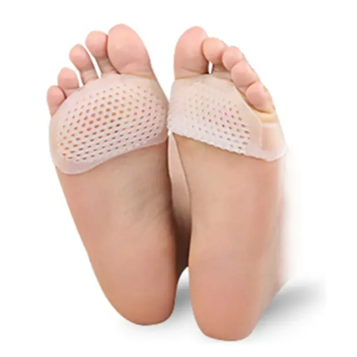 Semelles intérieures en Gel de silice nid d'abeille avant coussin SEBS respirant Anti-douleur semelle dame chaussures à
