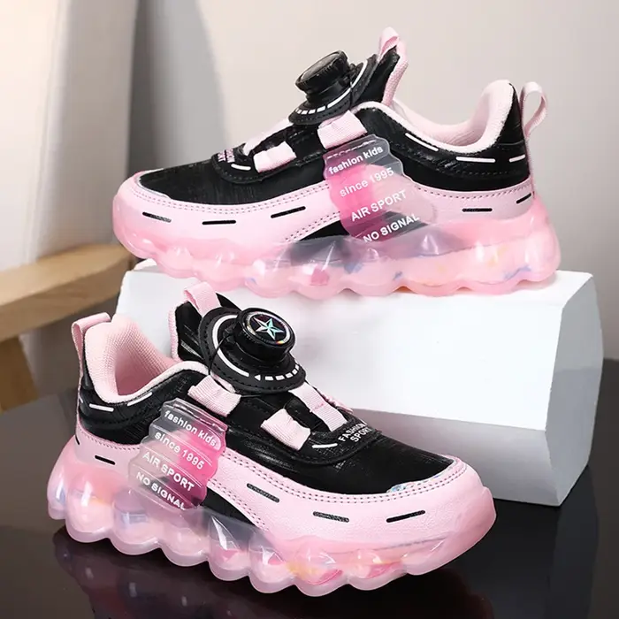 Baskets en cuir coordonnantes pour enfants, chaussures de marche décontractées pour enfants, chaussu