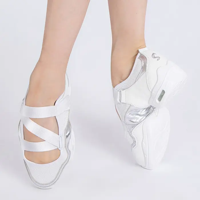 Sansha sandale baskets de danse pour l'été respirant maille sangle conception hommes femmes noir blanc chaussures