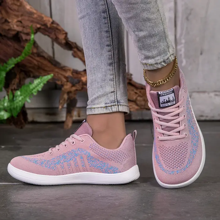 Rose décontracté femmes chaussures à bout large