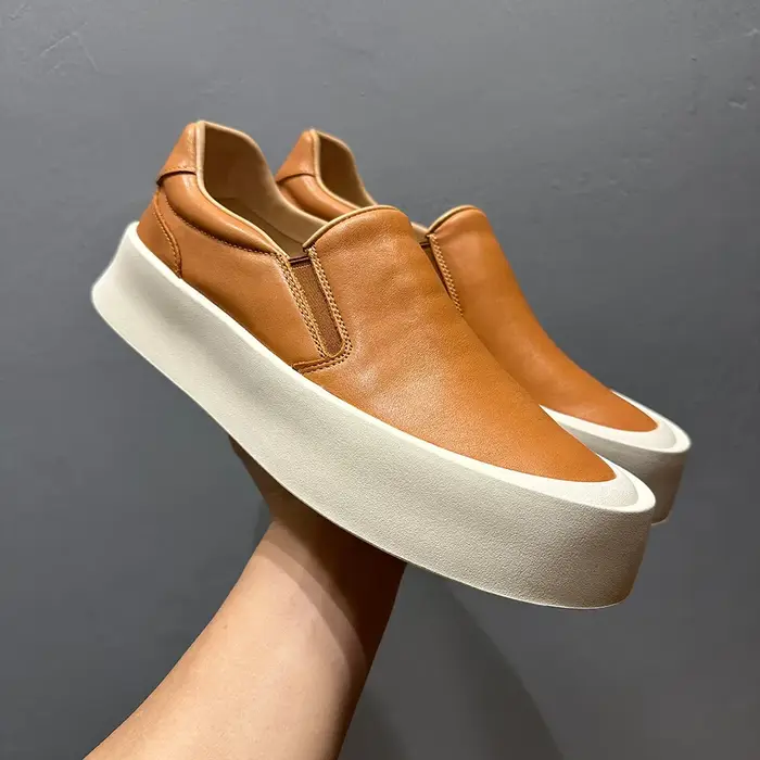Mocassins à enfiler d'été 2026 pour hommes | Chaussures confortables vintage en cuir de vache à grain supérieur