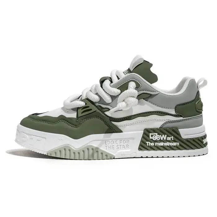 Chaussures de skate tendance pour hommes, baskets confortables et antidérapantes à lacets décontract
