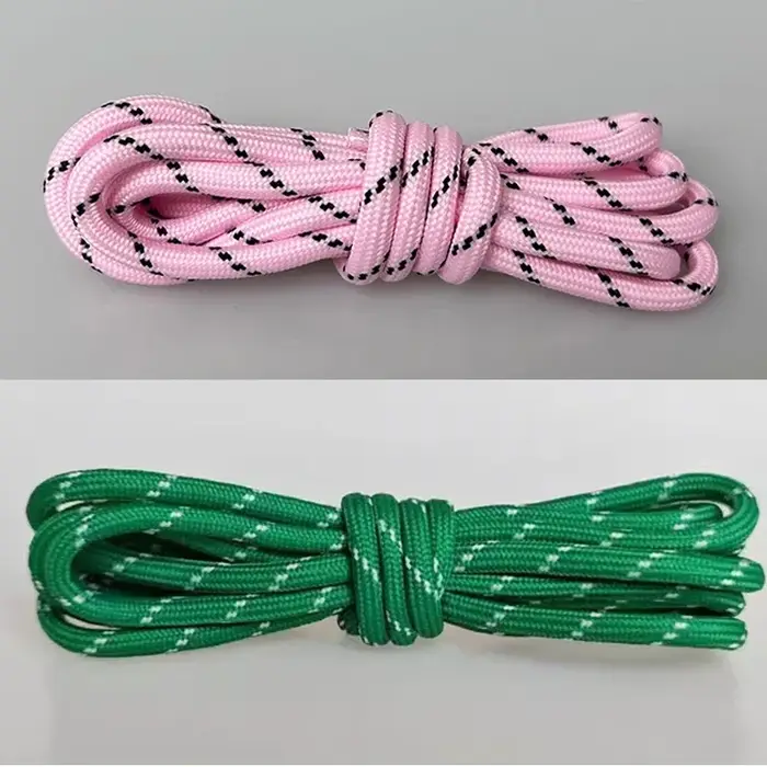 1-2 paires de lacets ronds pour chaussures de sport, lacets bicolores durables pour chaussures de randonnée en plein air, chaussures de travail, bottes pour hommes et femmes