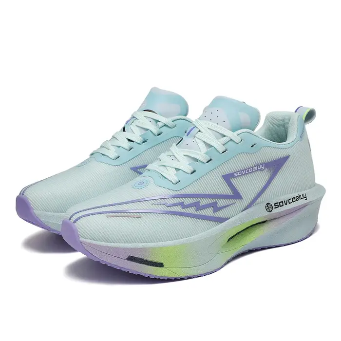 Chaussures de course avec plaque en carbone, spécialité marathon, pour hommes et femmes, respirantes