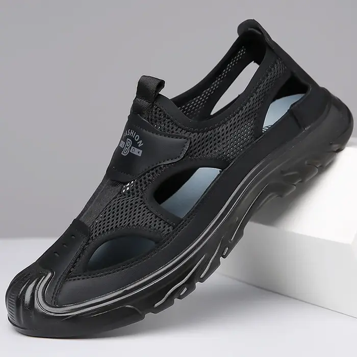 Baotou-Sandales d'Été Respirantes pour Homme, Chaussures de Marche en Maille Décontractées, Conforta