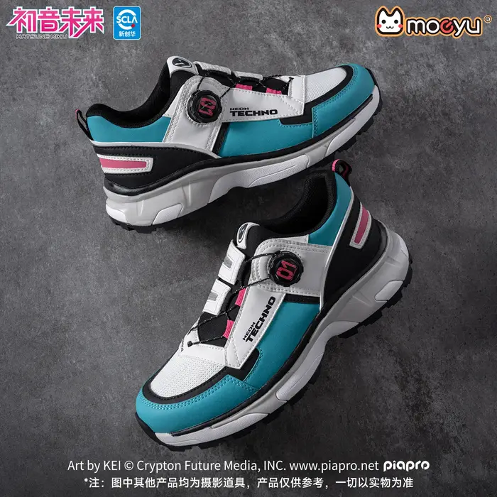 Chaussures Moeyu Hatsune Miku pour hommes, baskets décontractées, chaussures de cosplay Vocaloid, chaussures d'anime pour femmes, chaussures de sport pour hommes, chaussures de course