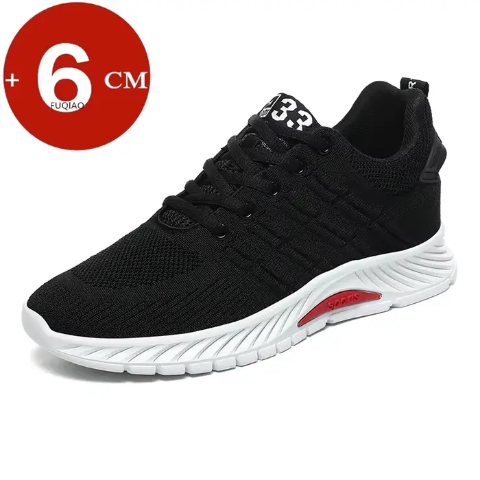 Homme baskets ascenseur chaussures talons cachés respirant rehaussement chaussures pour hommes augme