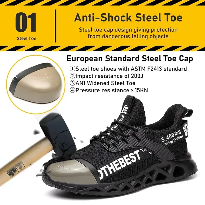 Chaussures de sécurité Anti-crevaison avec bout en acier
