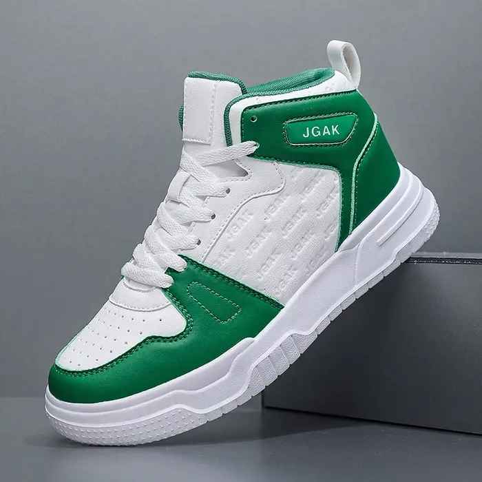 Chaussures de skateboard montantes en cuir pour hommes