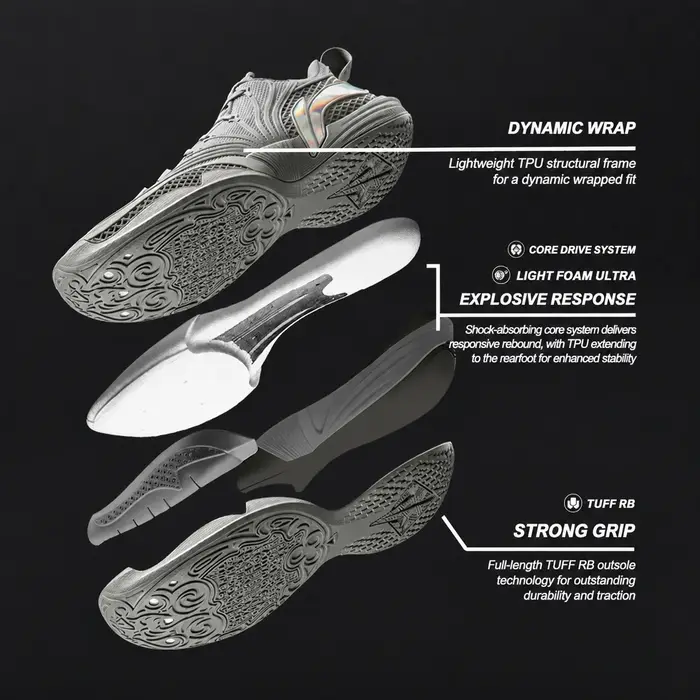Li-Ning JIMMY BUTLER BUCKETS 2 Chaussures de basket-ball professionnelles pour hommes LIGHT FOAM ULTRA