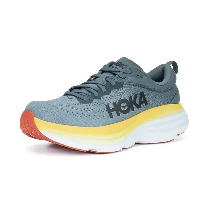 Chaussures Bondi 8 pour hommes et femmes, tige en maille technique, chaussures de course professionnelles pour marathon, baskets basses classiques de HOKA, chaussures décontractées.