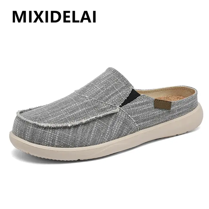 Hommes toile chaussures été 2025 nouveau léger respirant doux sans lacet