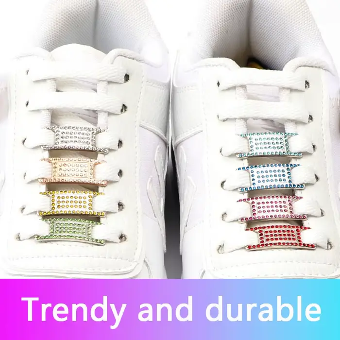 2 Pcs Coloré Strass Lacets AF1 Chaussure Décoration Jeweled Sneaker Chaussure Charmes Fille Cadeau D