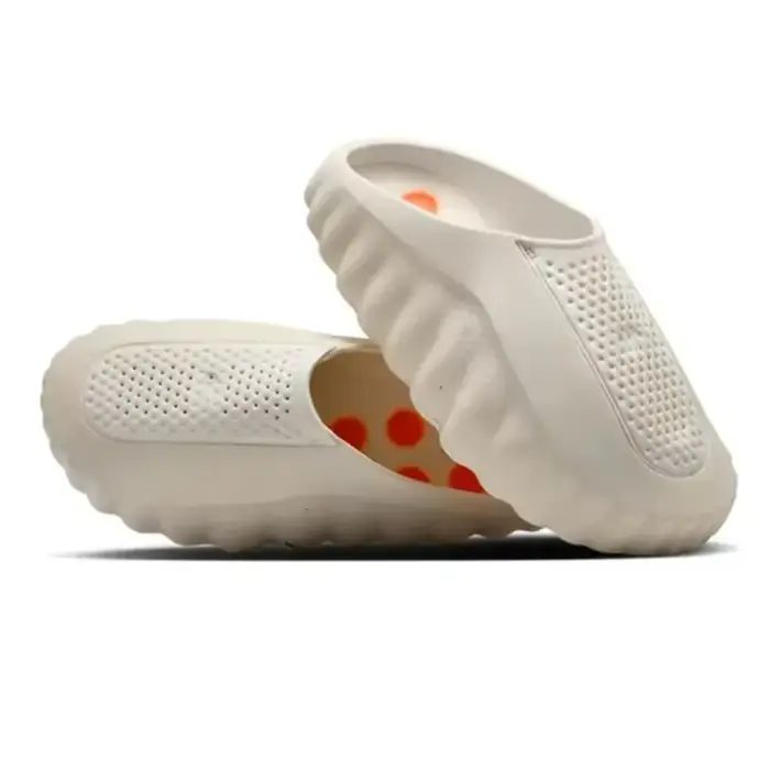2026 Slides 001 Rubber Tech Comfort Slippers 002 Running Bone White Red Light Smoke Grey Hommes Femm