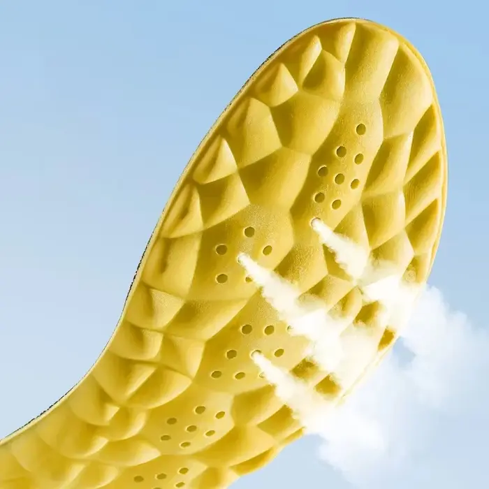 Semelle intérieure de sport 4D épaissie, absorption des chocs, absorption de la transpiration, anti-odeur, respirante, élastique, super douce, soutien orthopédique
