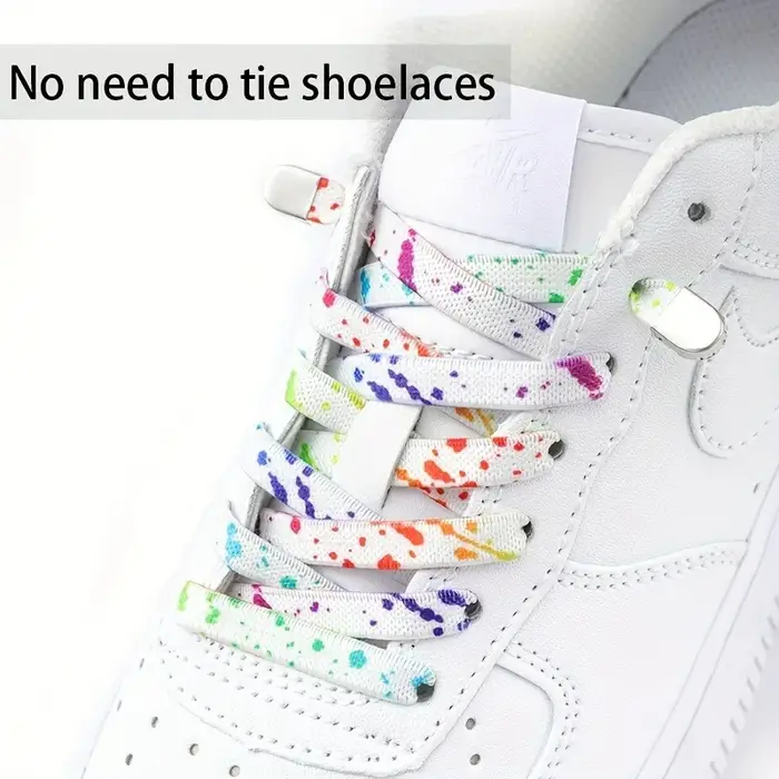 Lacets de chaussures à impression d'encre Splash pour baskets