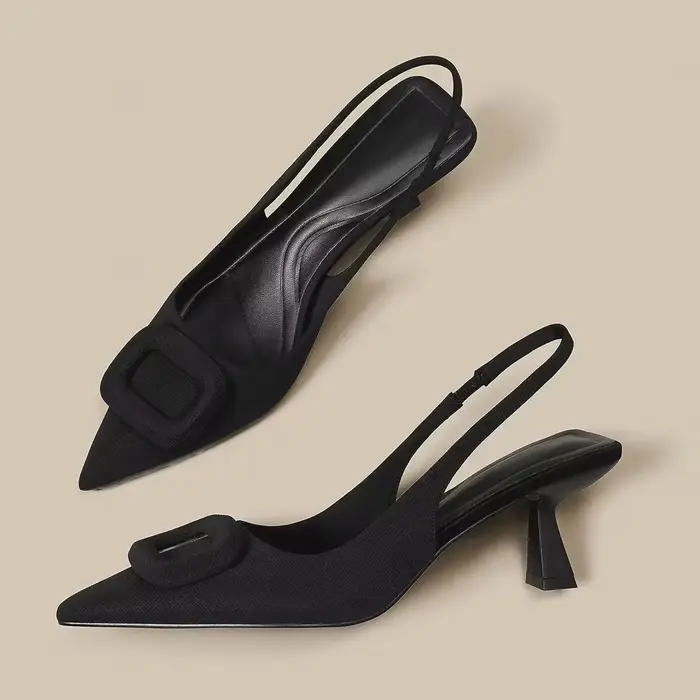 Chaussures Slingback de marque pour femmes, mode printemps 20224, nouvelles dames, talons hauts, élé