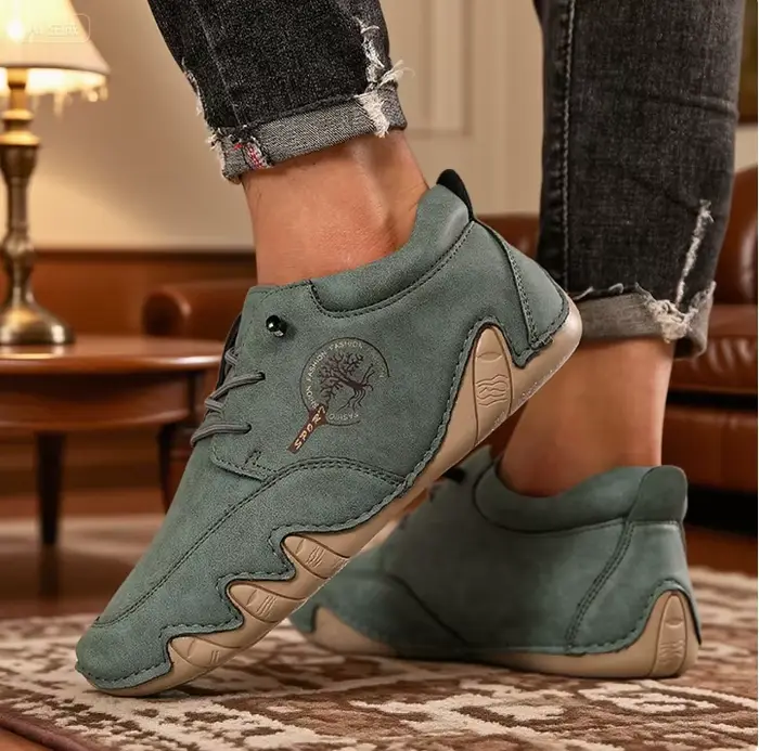 Nouveau fait à la main en cuir hommes bottes automne Design baskets 2025 homme respirant chaussures