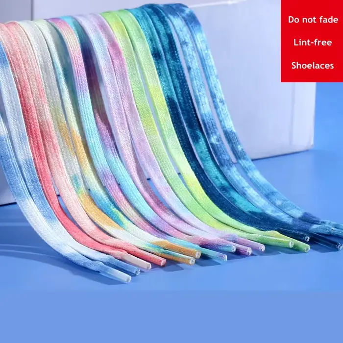 Tie-dye Air Force One lacets lacets plats chaussures lacets pour baskets chaussure dentelle unisexe