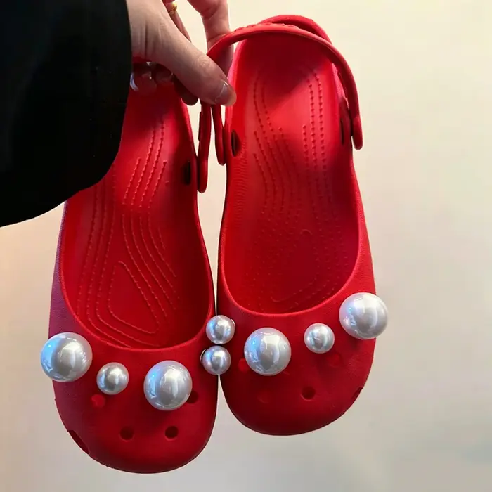 Accessoires de luxe pour sabots de ballet perlés
