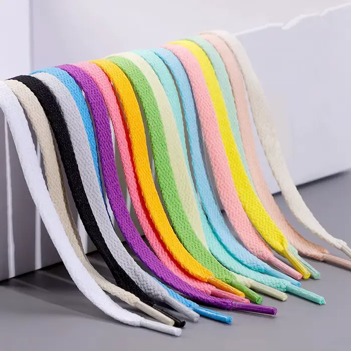 1 paire de lacets plats pour baskets 36 couleurs lacets de chaussures en tissu blanc noir lacets de 