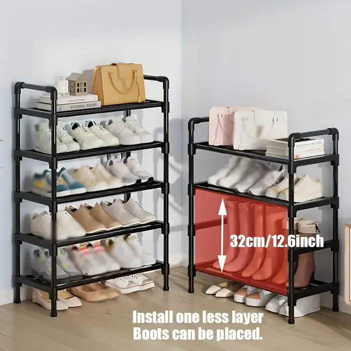 Étagère à chaussures en métal à plusieurs niveaux