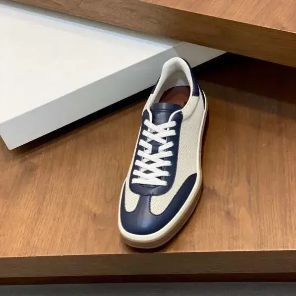 Baskets basses décontractées en cuir respirantes style rétro pour hommes – Chaussures confortables toutes saisons à