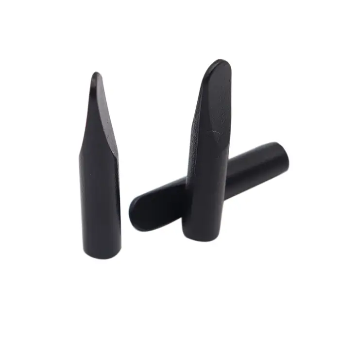 Weiou – accessoires de lacet, tête plate cylindrique 24x4.3mm, Aglets en plastique noir, pointes de
