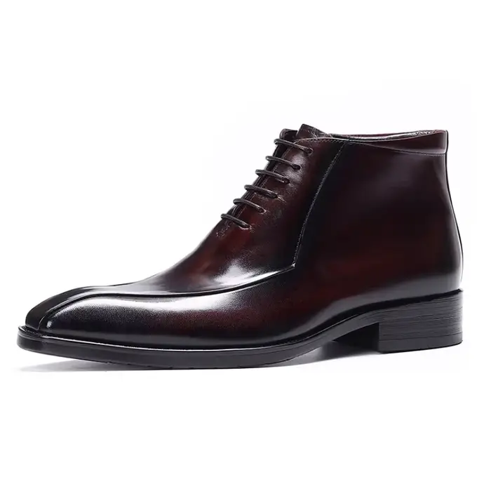 Chaussures en cuir de veau anglais en cuir véritable