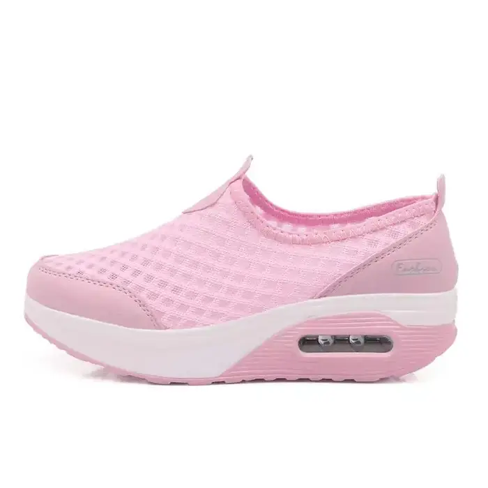Chaussures à plateforme pour femmes, chaussures de loisirs en tissu maille, à enfiler, chaussures d'été pour femmes, baskets respirantes, taille 35-41, WSH3280