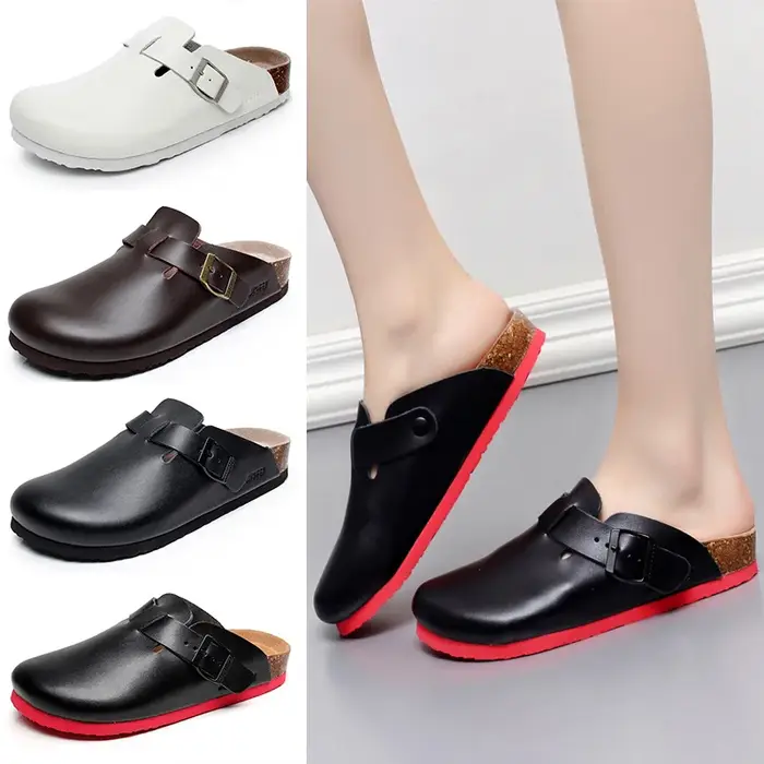 Pantoufles en cuir PU pour hommes et femmes