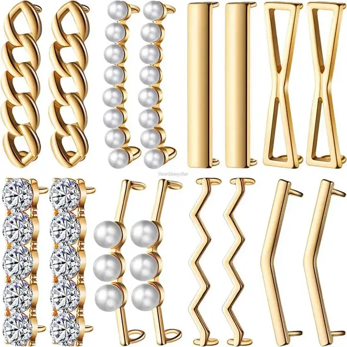 Lacets Lumineux en Métal avec Strass Brillants pour Femme et Fille, Accessoires de Décoration pour B