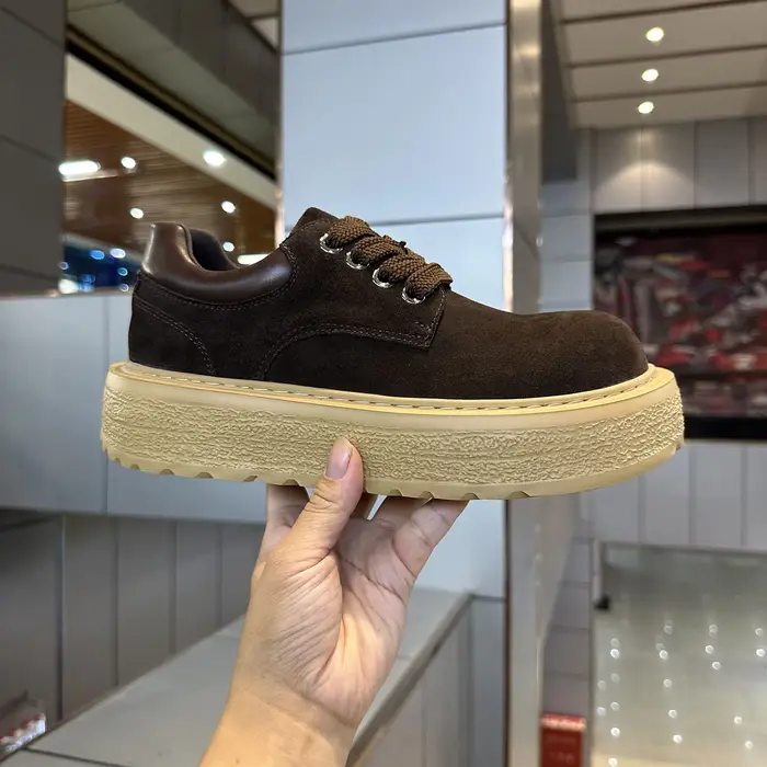 Chaussures Derby Rétro Style Britannique 2026 pour Hommes - Plateforme Rehaussante Antidérapante et Résistante à l'Usure