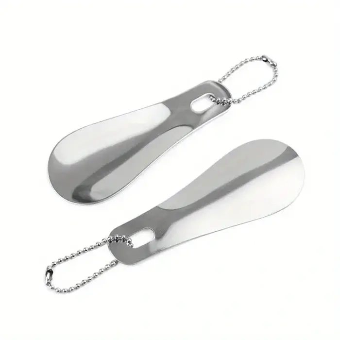 Chausse-pied métallique en acier inoxydable, chausse-pied portable, aide au port des chaussures, essentiel pour les voyages à la maison, 1 pièce
