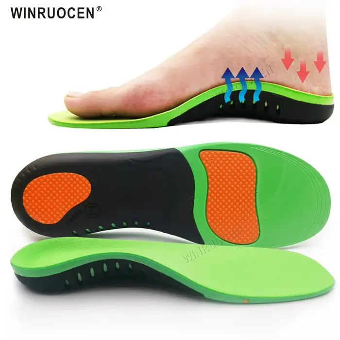 Semelle intérieure orthopédique de soutien de la voûte plantaire haute, Type X/O, pieds plats, ortho