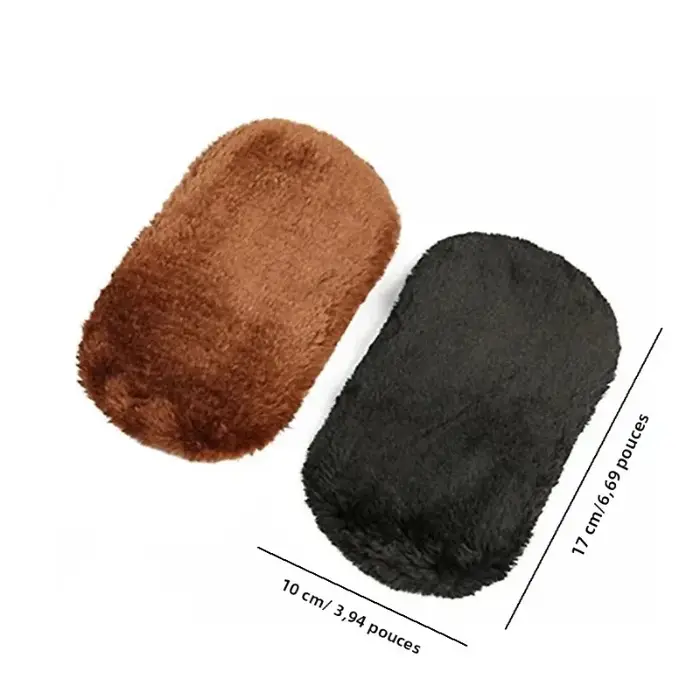Gant de polissage de chaussures en cuir multifonctionnel, 1 pièce, chiffon de nettoyage de chaussures en peluche douce Portable, tissu brillant à main