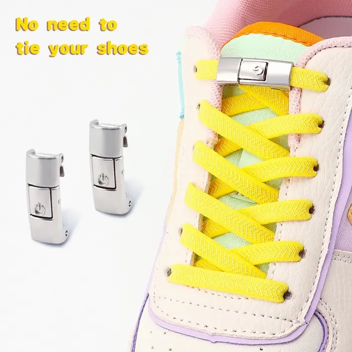 2 paires de lacets de chaussures sans cravate