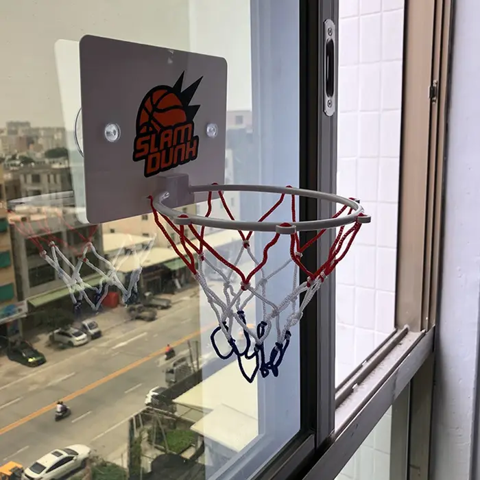 Cerceau de basket-ball à ventouse avec 2 balles, panier de basket-ball d'intérieur mural, accessoires de basket-ball