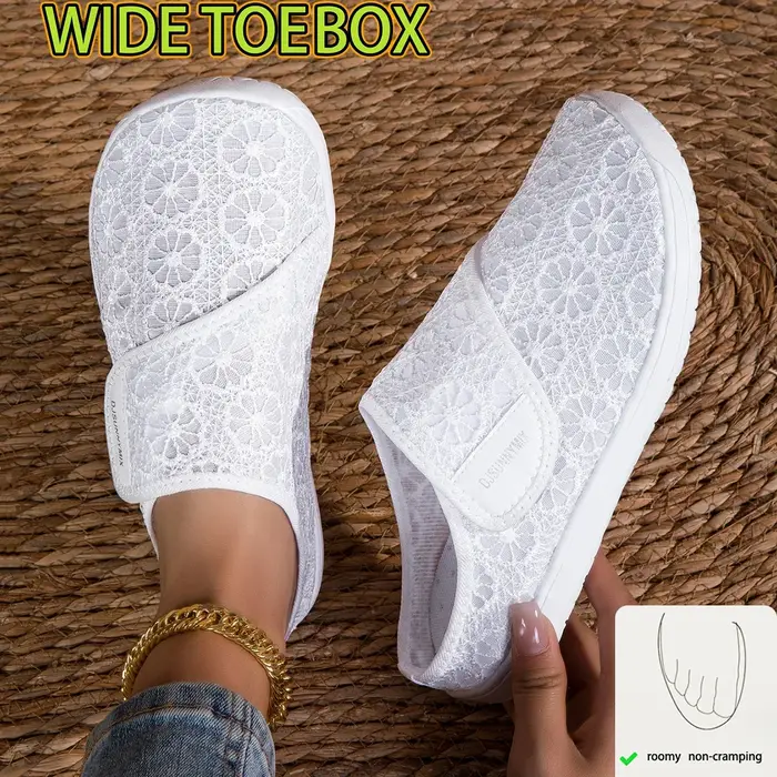 DJSUNNYMIX Chaussures d'été décontractées orthopédiques pour pieds larges et enflés