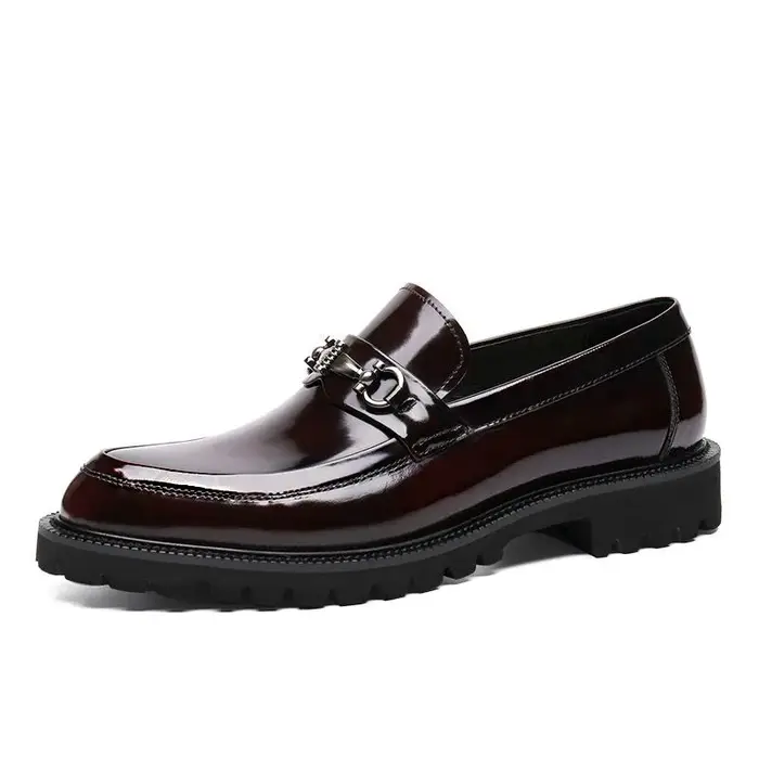 Chaussures provoqué en cuir Horse Street pour hommes, chaussures Oxford pour hommes, fête de mariage